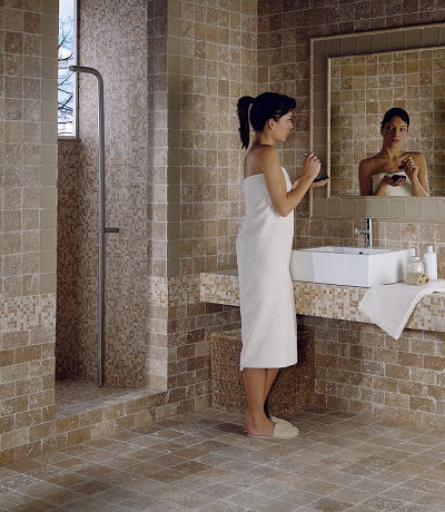 Dune Mosaico Travertino Dados Mosaic Setting