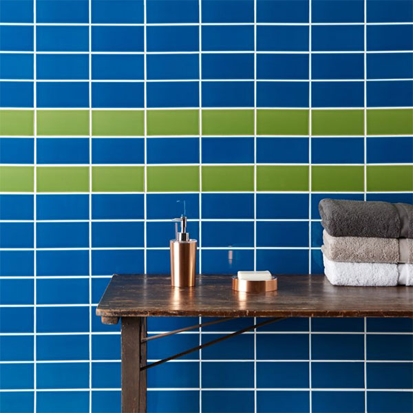 Original Style Half Field Tile Baroque Blue