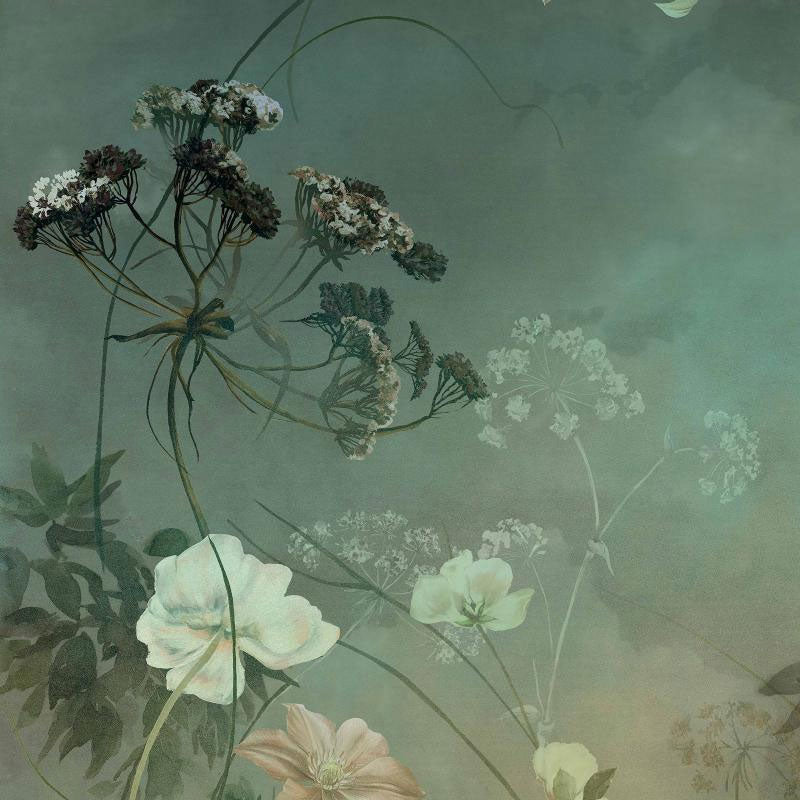 ABK Wide&Style On Demand Country Flowers Green (detail)
