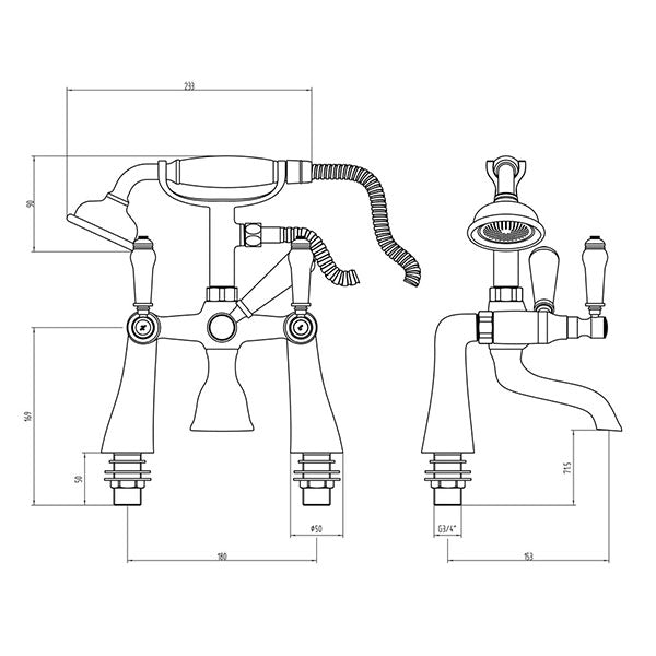 Tabo Lawrence Bath Shower Mixer Tap