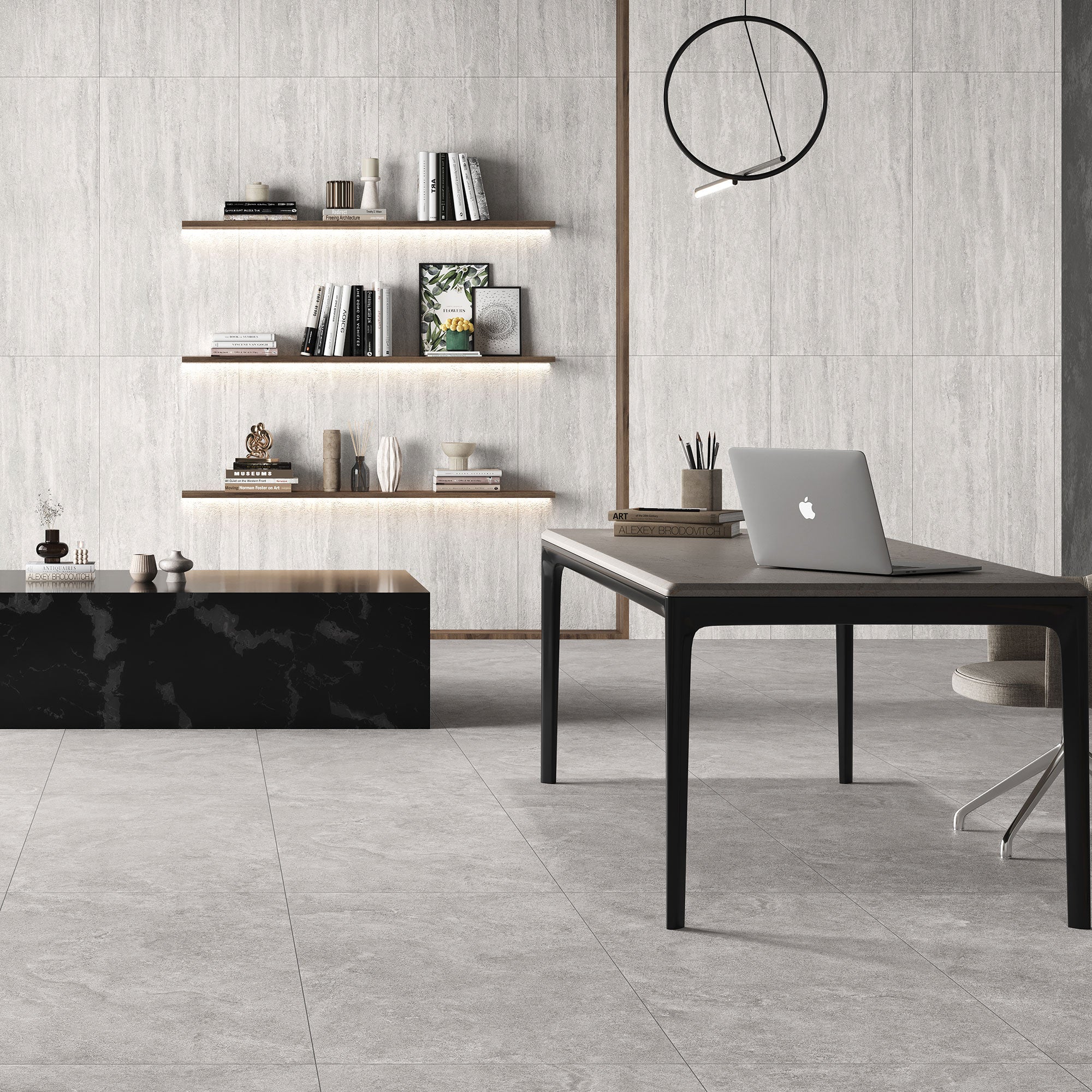 Avani Blanco Vein Cut tiles on wall