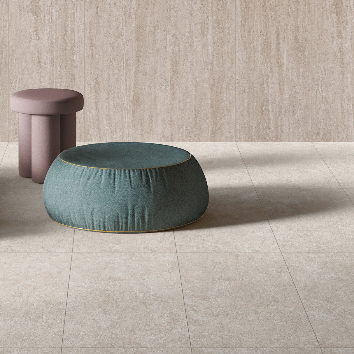 Avani Crema Cross Cut on floor (Camel Vein Cut on wall)