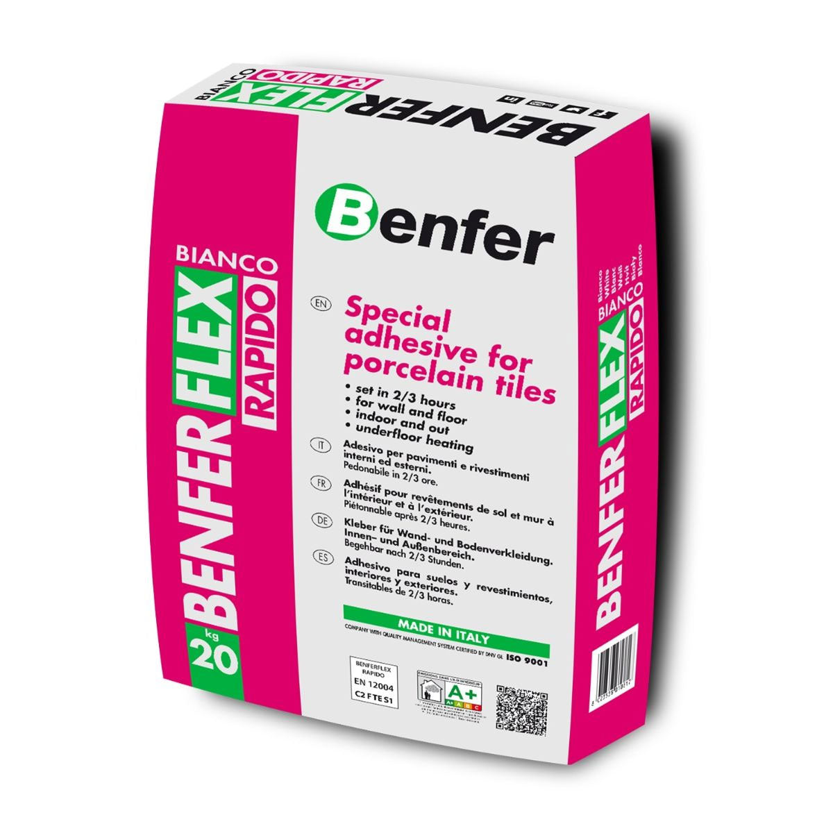 BenferFlex Rapido White Tile Adhesive 20kg