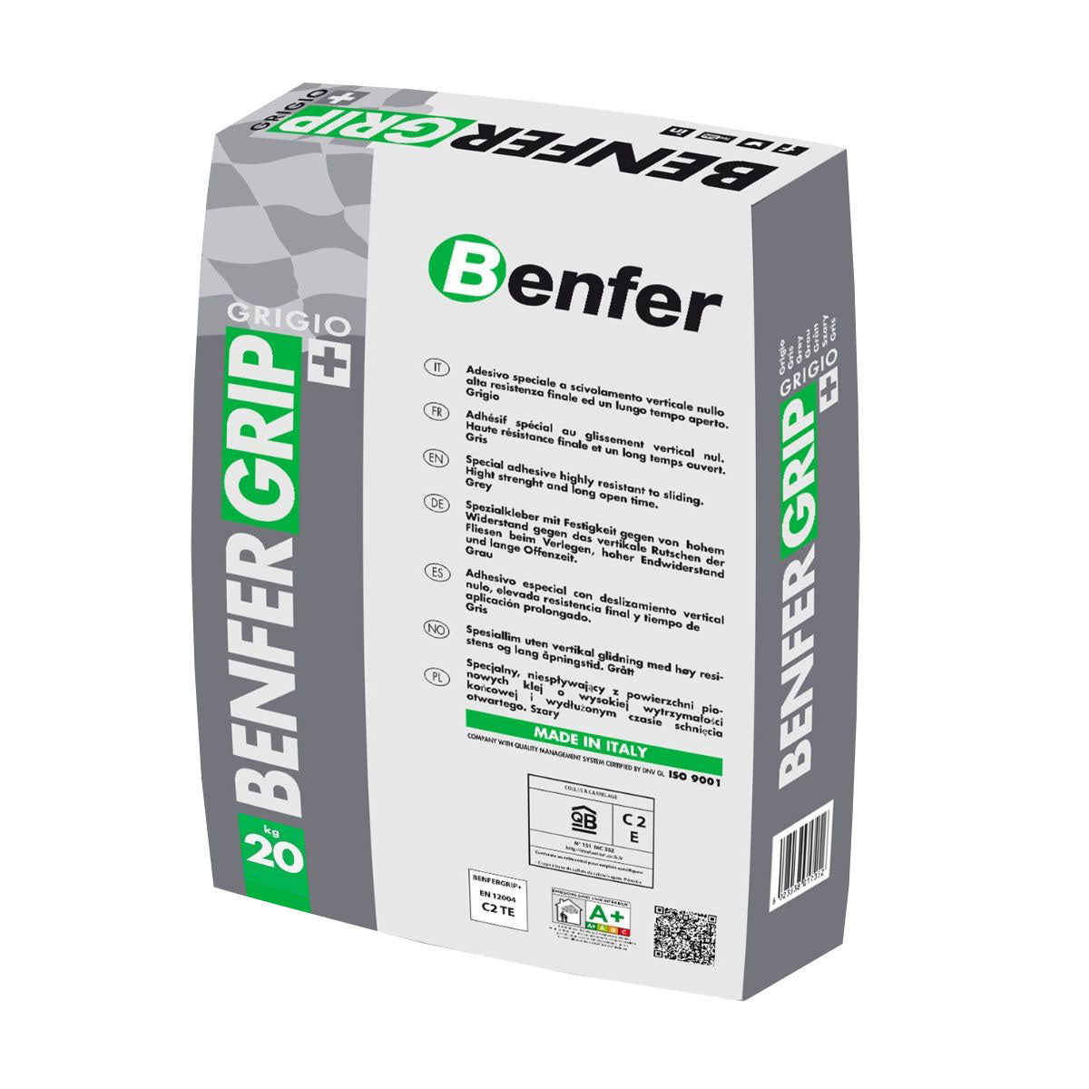 BenferGrip+ Grey Tile Adhesive 20kg