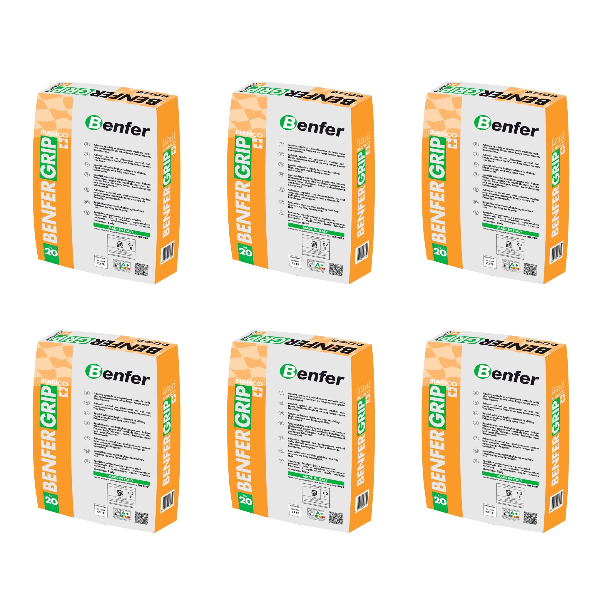 BenferGrip+ White Tile Adhesive 20kg - Pallet of 50 Boxes