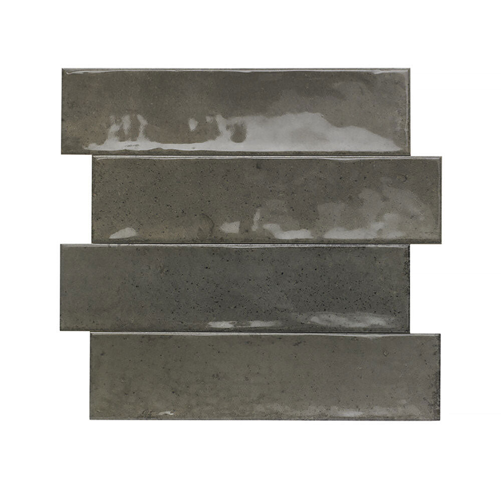 Bond Ash Gloss Ceramic Wall Tiles 75 x 300mm
