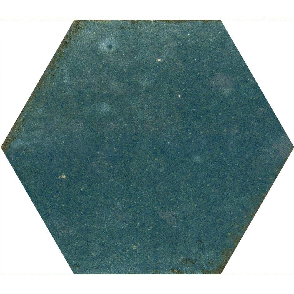 Bond Blue Hexagon Gloss Ceramic Wall Tile 150 x 173mm