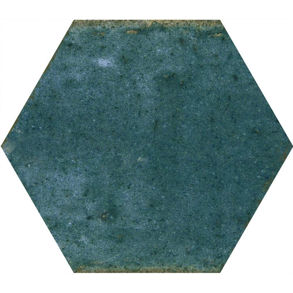 Bond Blue Hexagon Gloss Ceramic Wall Tile 150 x 173mm
