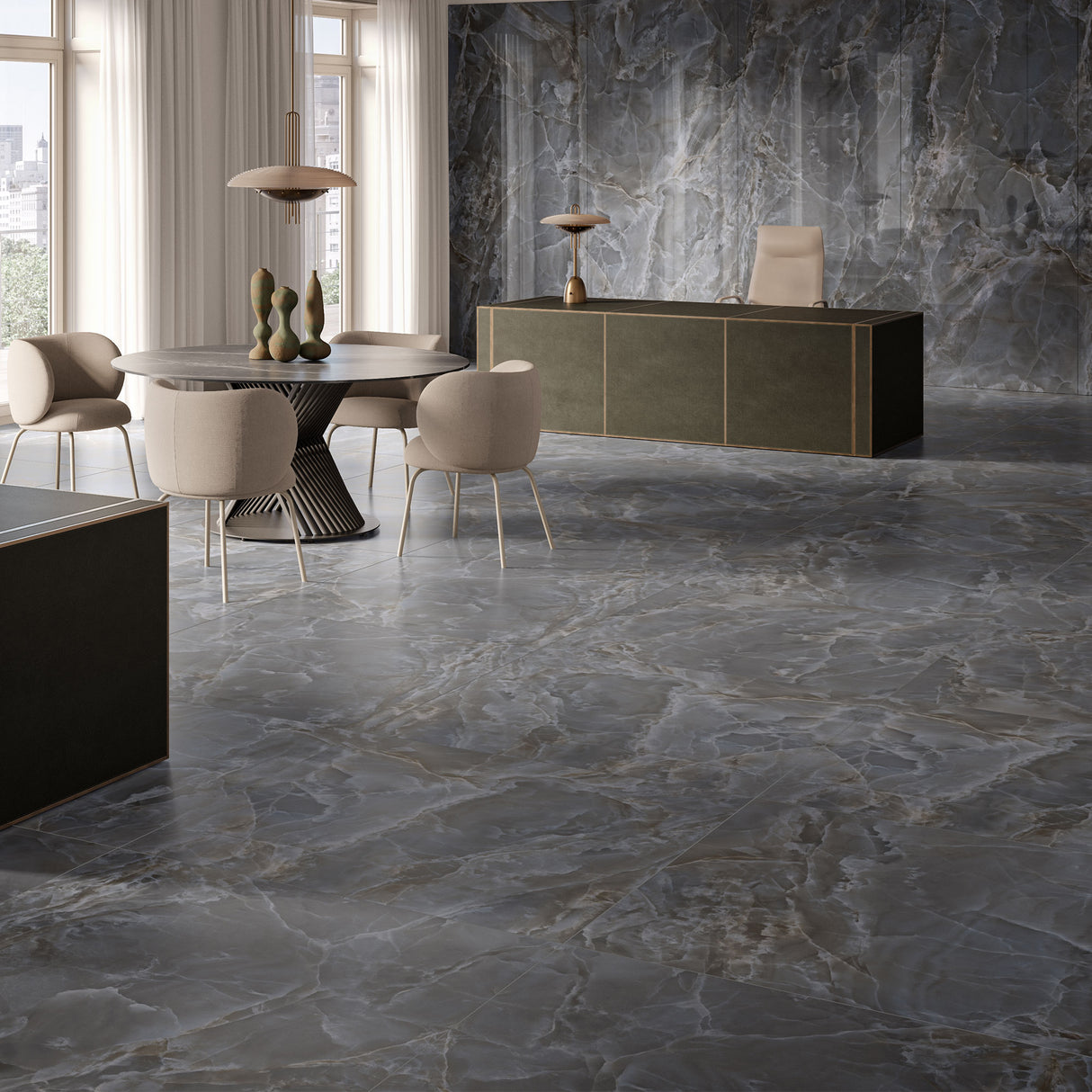 Casalgrande Alabastri Black Rectified Wall & Floor Tiles