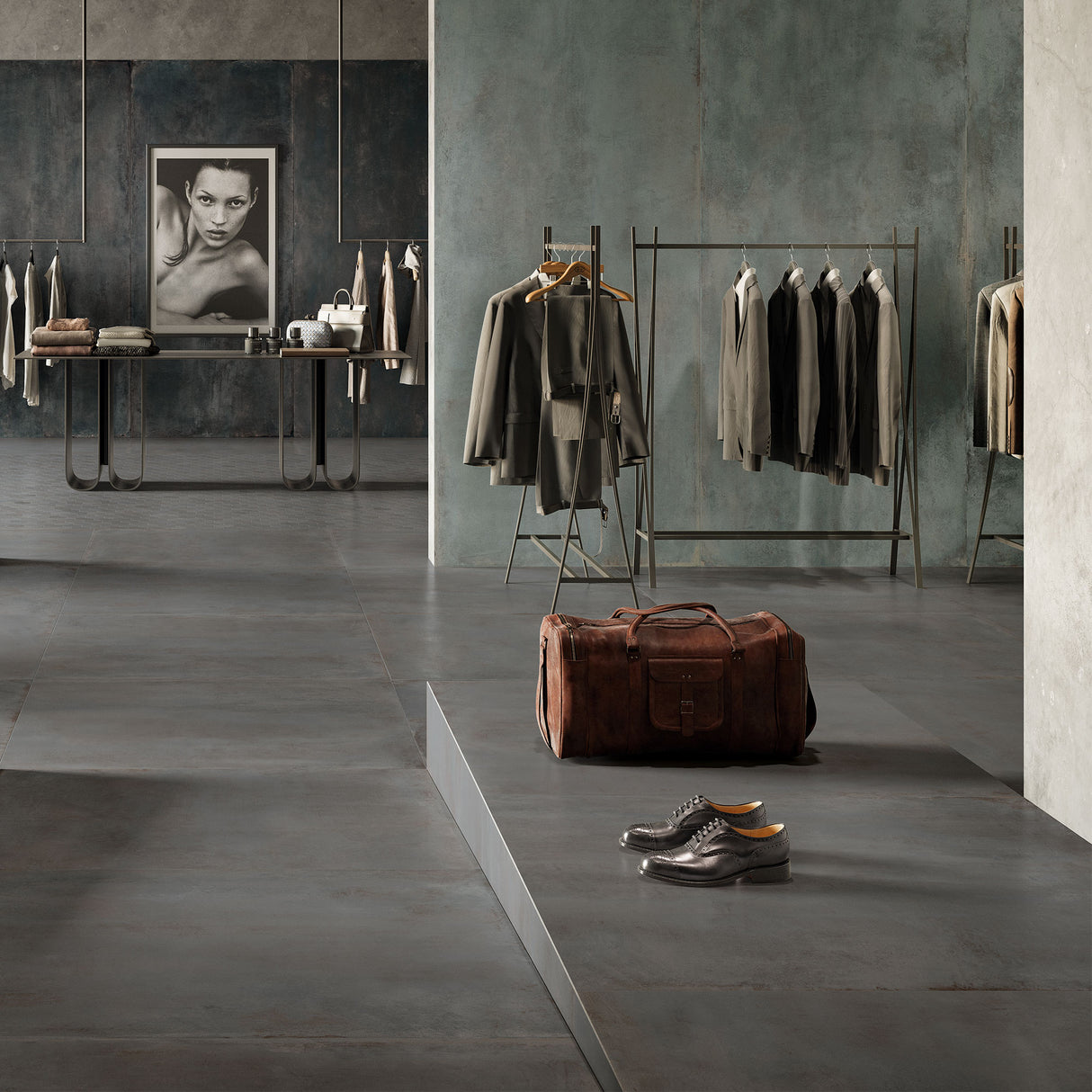 Casalgrande Fusion Graphite, Black & Green Rectified Wall & Floor Tiles