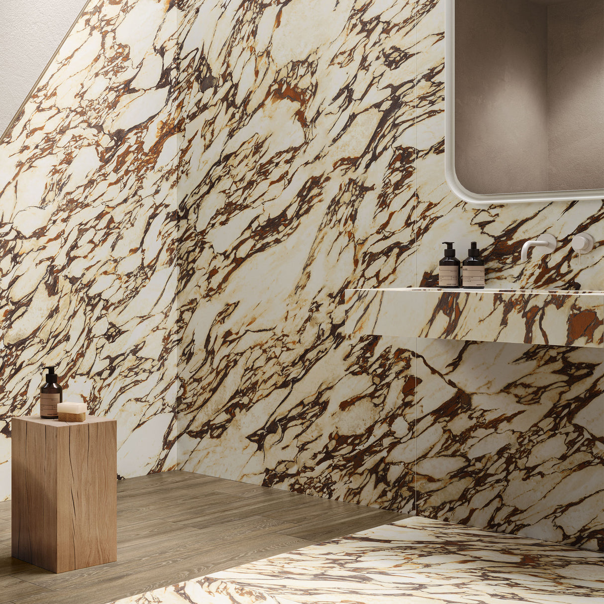 Casalgrande Marmora Pavonazzetto (120x278 honed, 120x120 vein-touch)