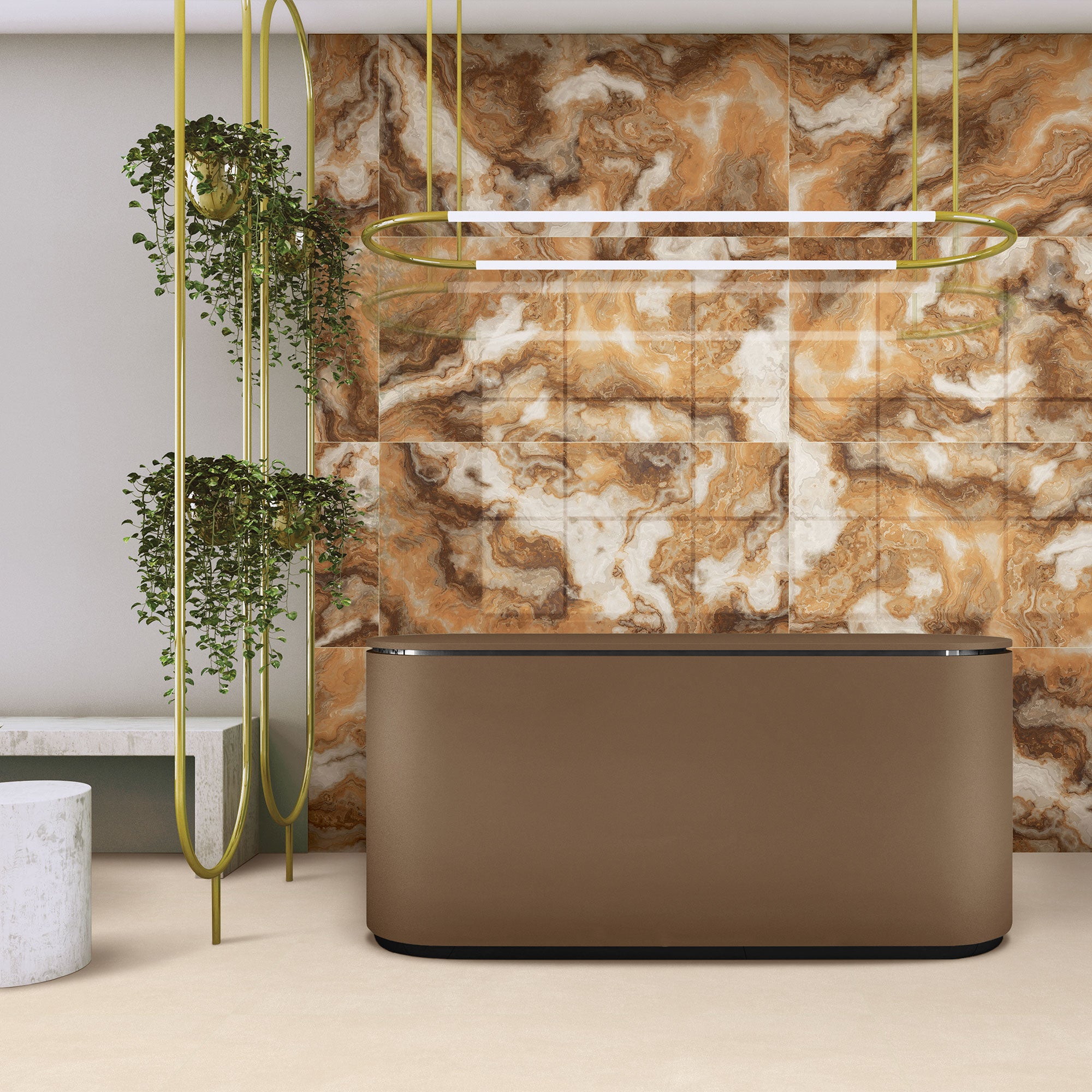 Caspian Honey on bathroom wall