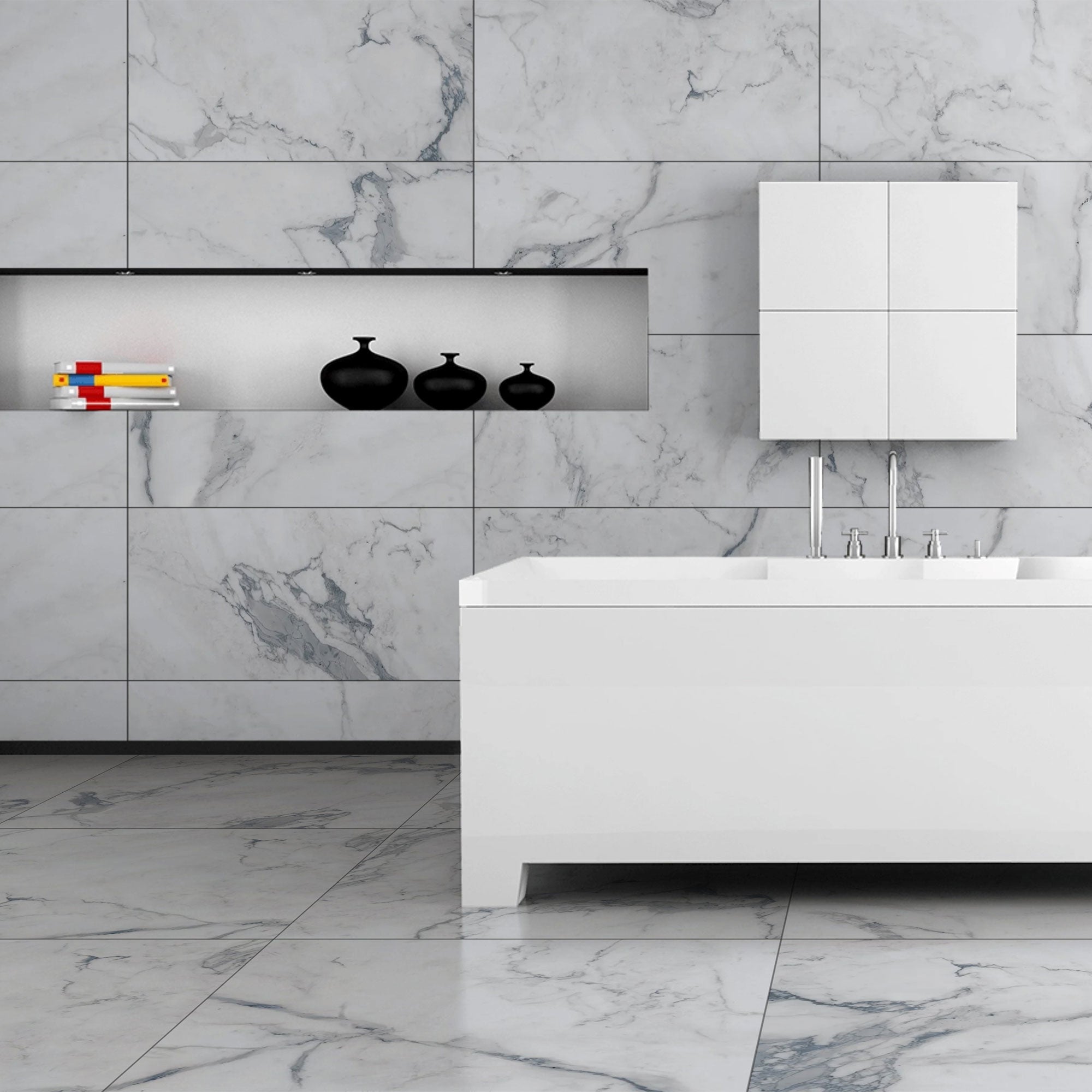 Ciela Blue Matt Tiles on walls and floor