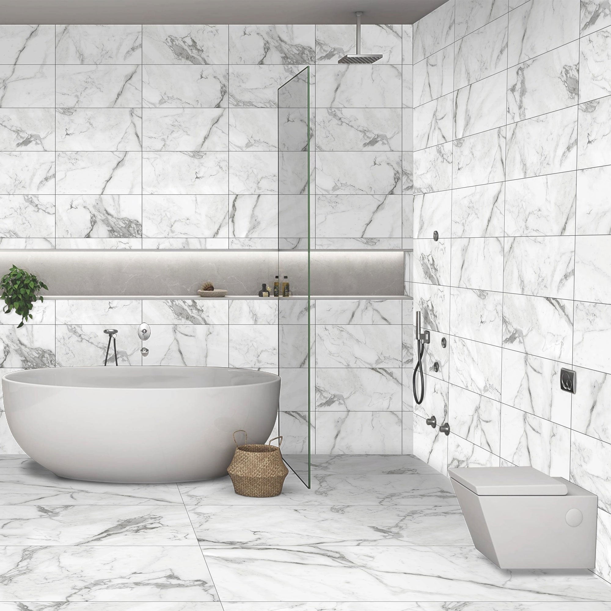 Ciela Grey Matt Tiles on bathroom walls