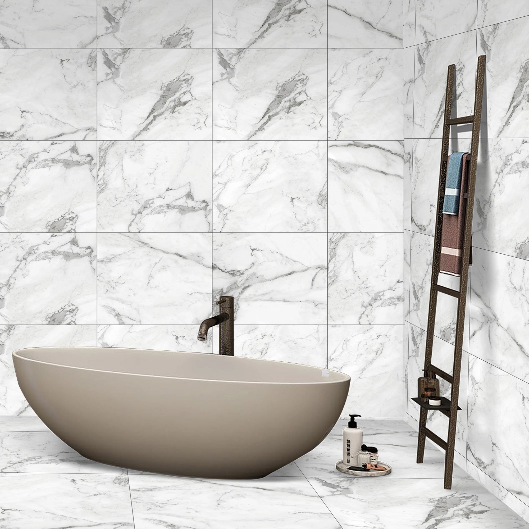 Ciela Grey Matt Tiles on bathroom walls and floor