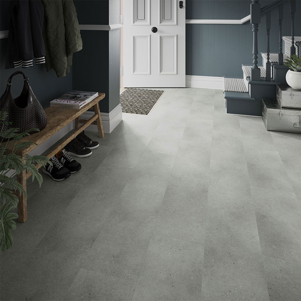 ClickLux Axia Concrete Grey Matt SPC Click Vinyl 30.5 x 61cm
