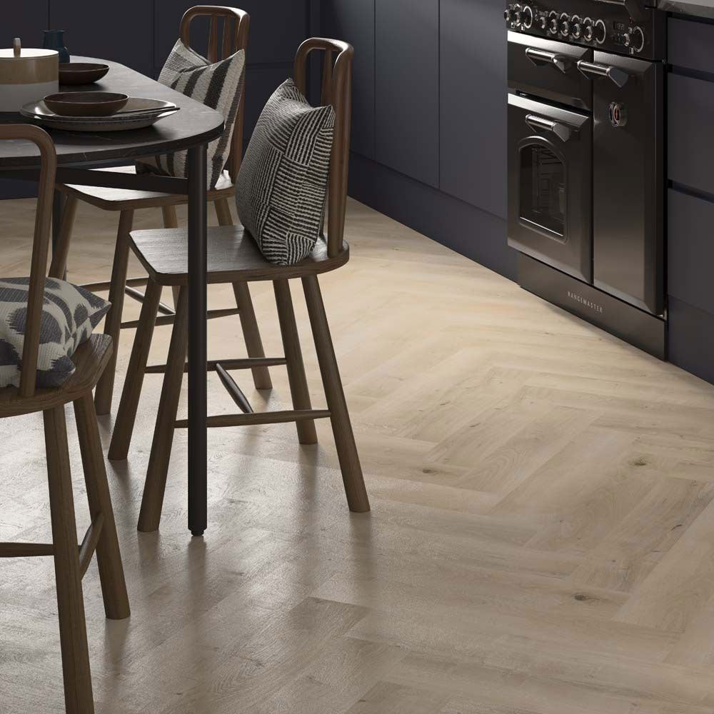 ClickLux Selwood Light Oak Herringbone Matt SPC Click Vinyl 12.6 x 63cm