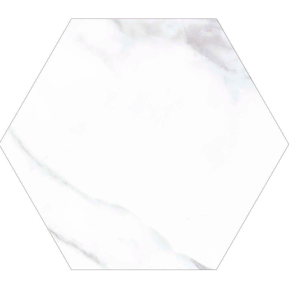 Facet Marble Hexagon Matt Porcelain Tile 175 x 202mm