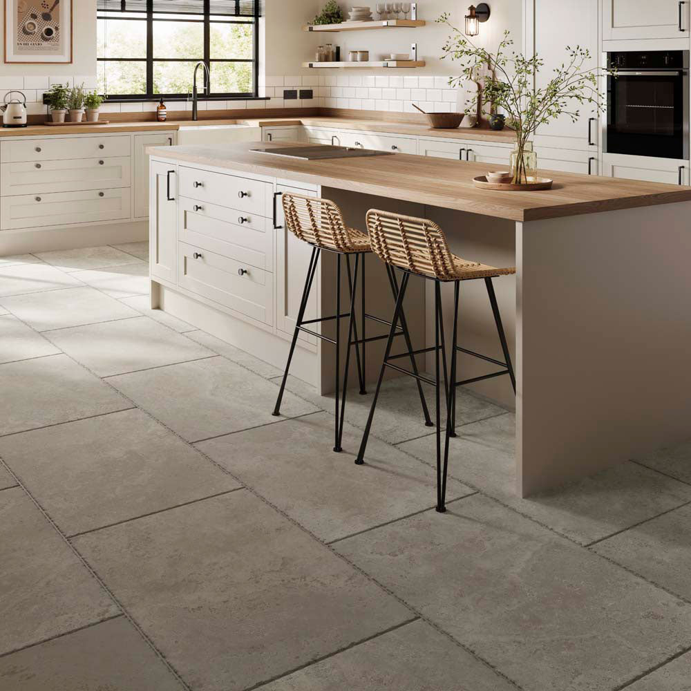 Gelsa Grey tiles on kitchen floor