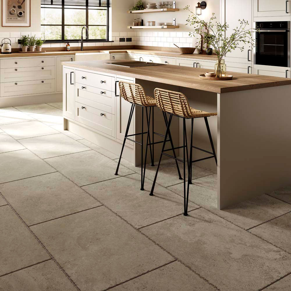Gelsa Taupe tiles on floor
