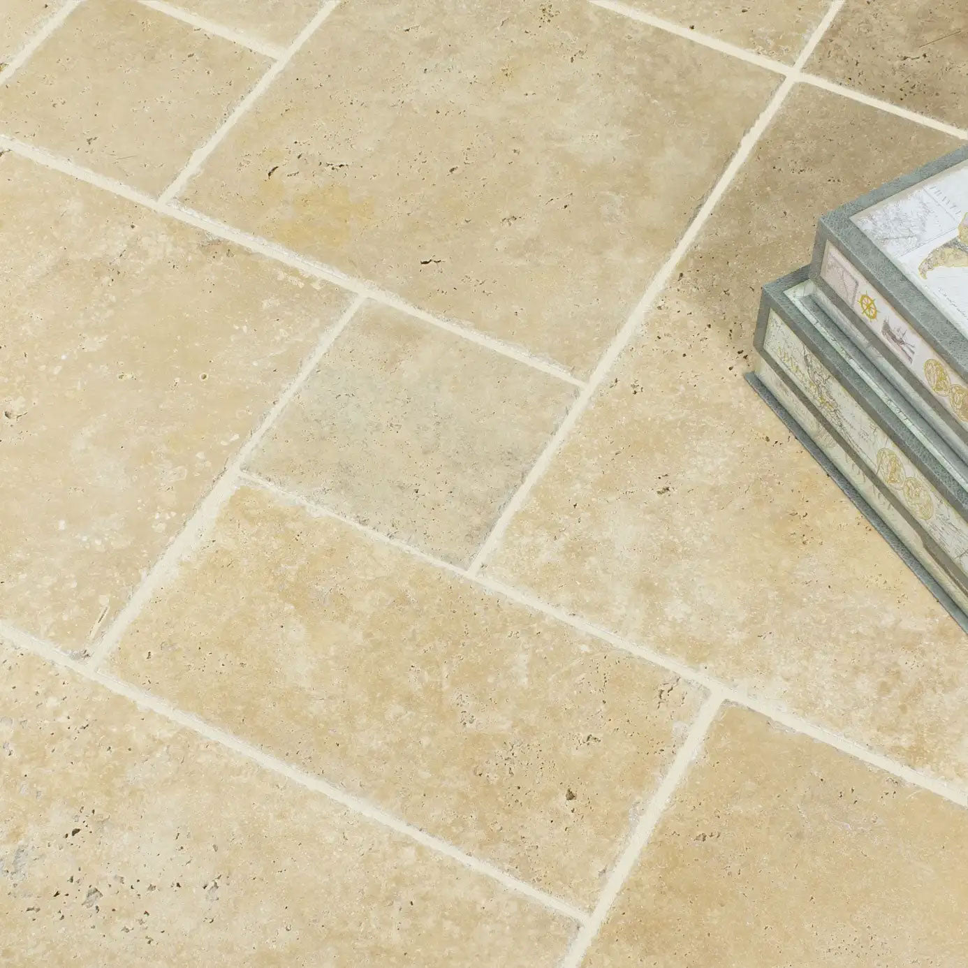 IS Lydia Classico Brushed Chiselled Travertine tiles