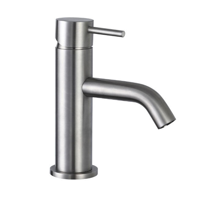 JTP INOX Stainless Steel Single Lever Basin Mixer Tap, Short Projection