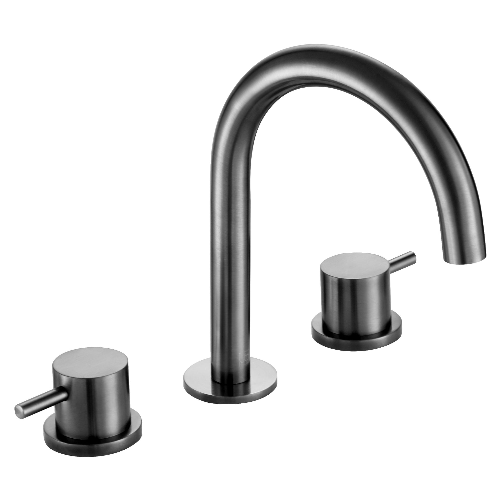 JTP VOS Brushed Black 3 Hole Deck Mounted Basin Mixer Tap