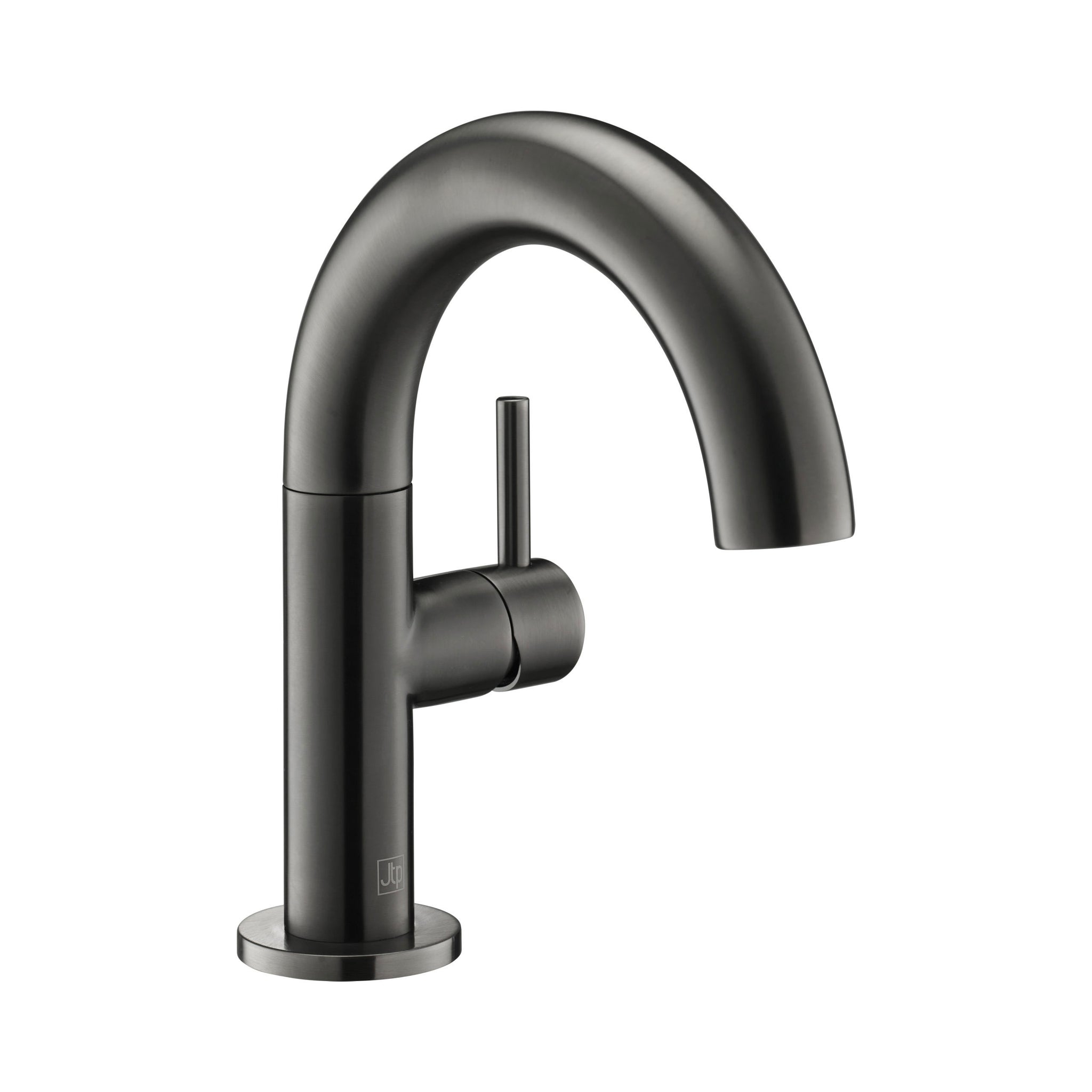 JTP VOS Brushed Black Side Lever Basin Mixer Swivel Spout Tap