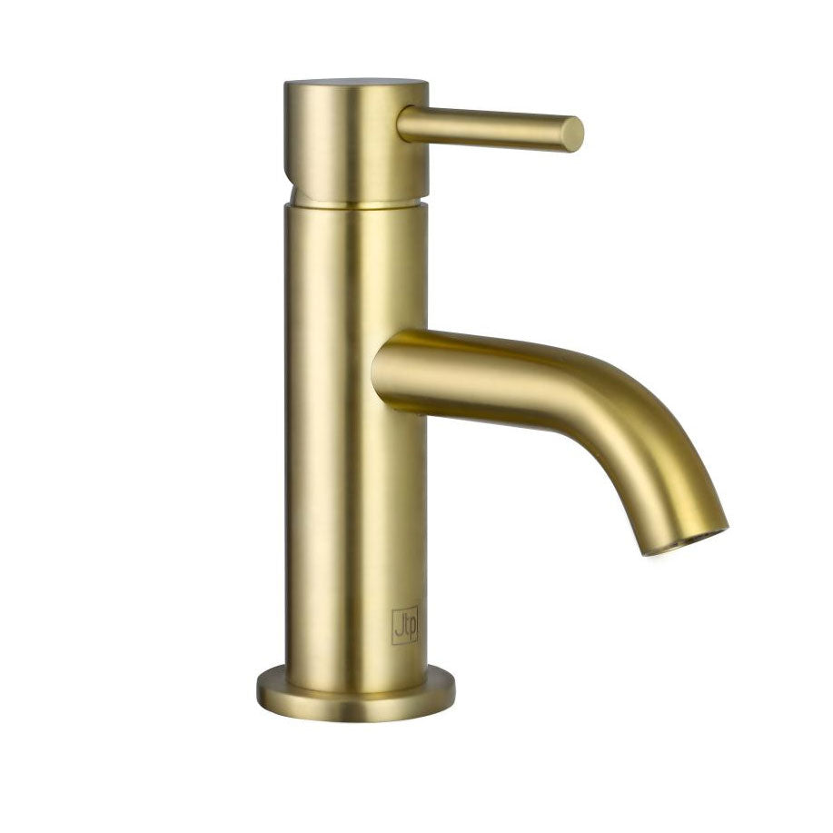 JTP VOS Brushed Brass Single Lever Mini Basin Mixer Tap