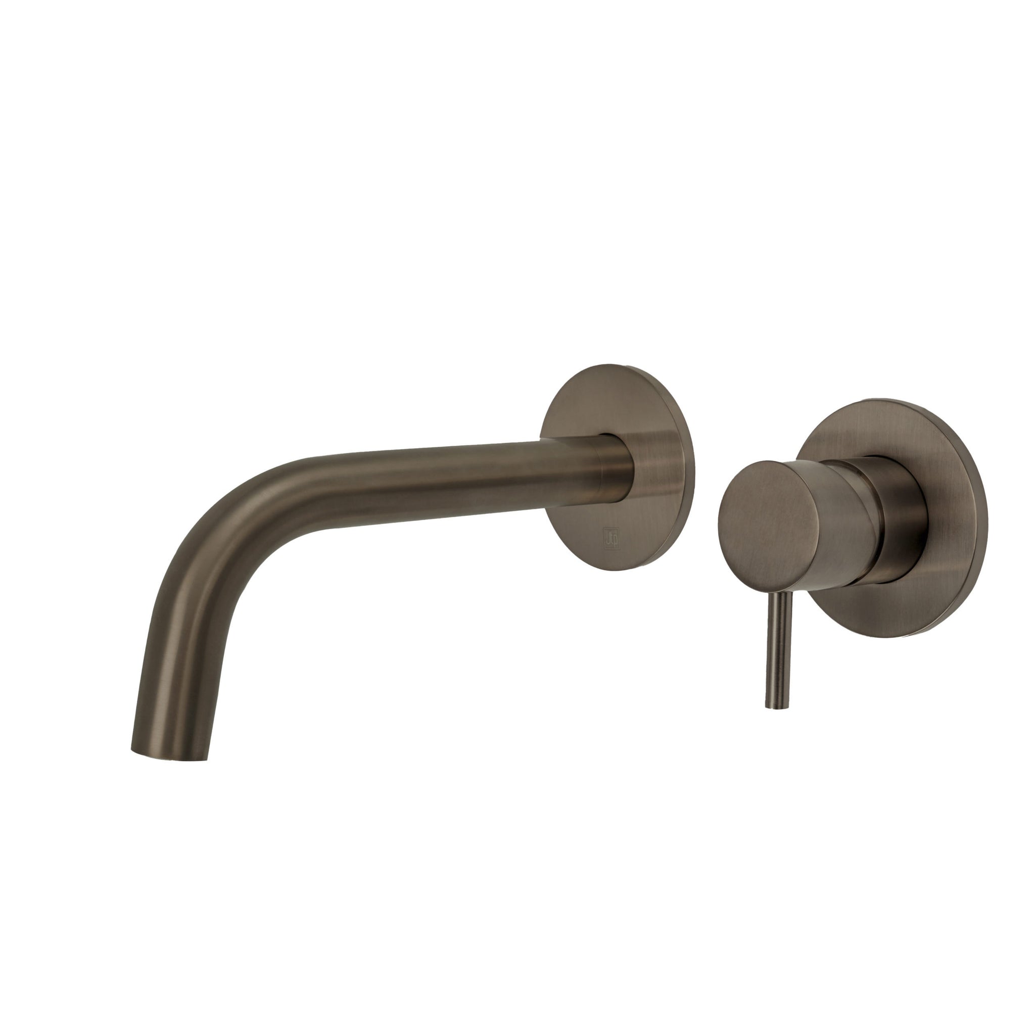 JTP VOS Brushed Bronze Single Lever Wall Mounted Basin Mixer Tap with Slim Spout