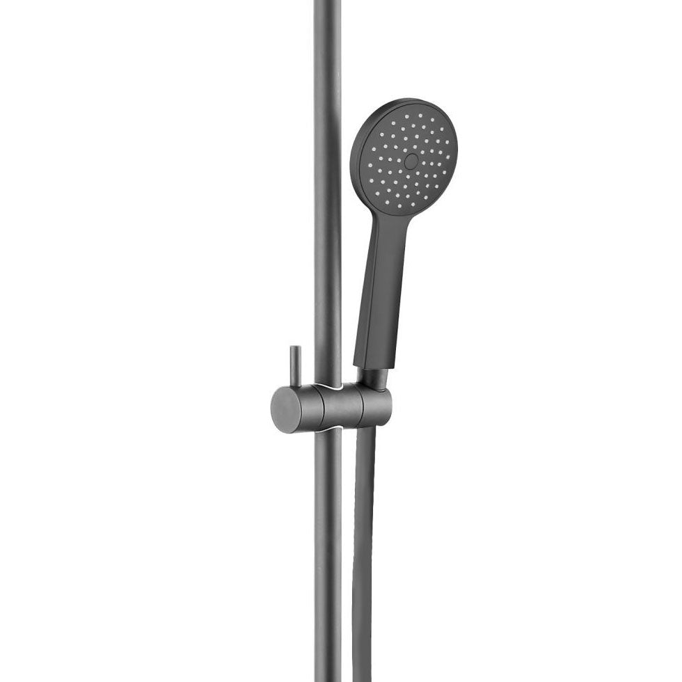 JTP VOS Matt Black Slide Rail with Round Shower Handle & Hose