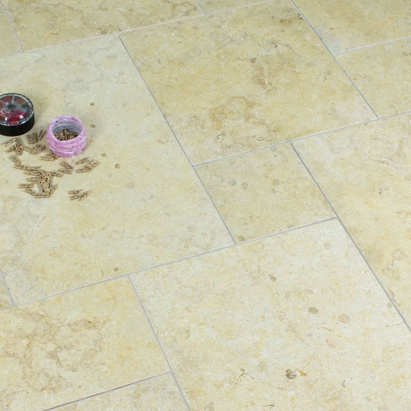 IS Jerusalem Antique Gold Tumbled Limestone tiles