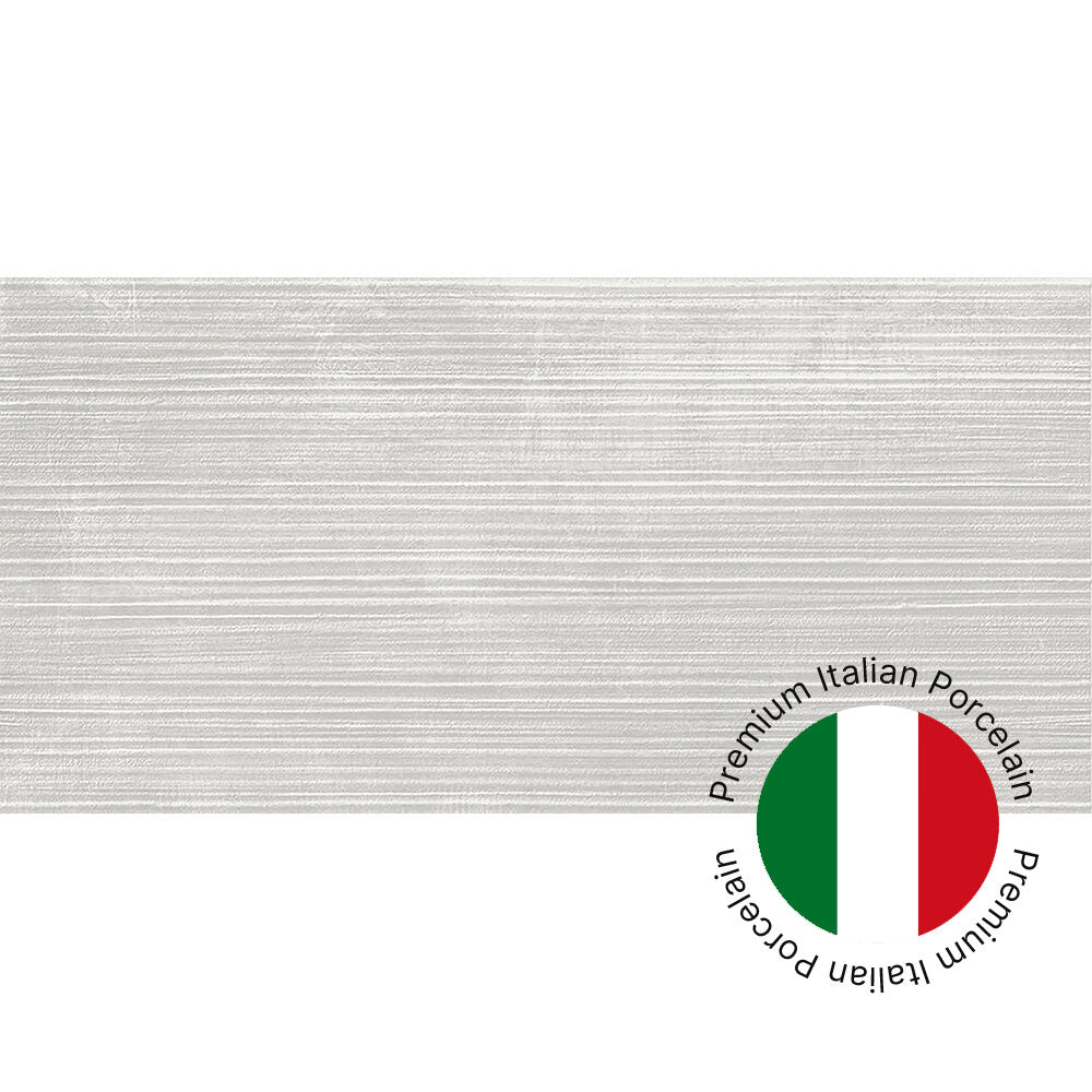 Lirena White Waves Rectified Matt Porcelain Wall Tile 29.8 x 60cm