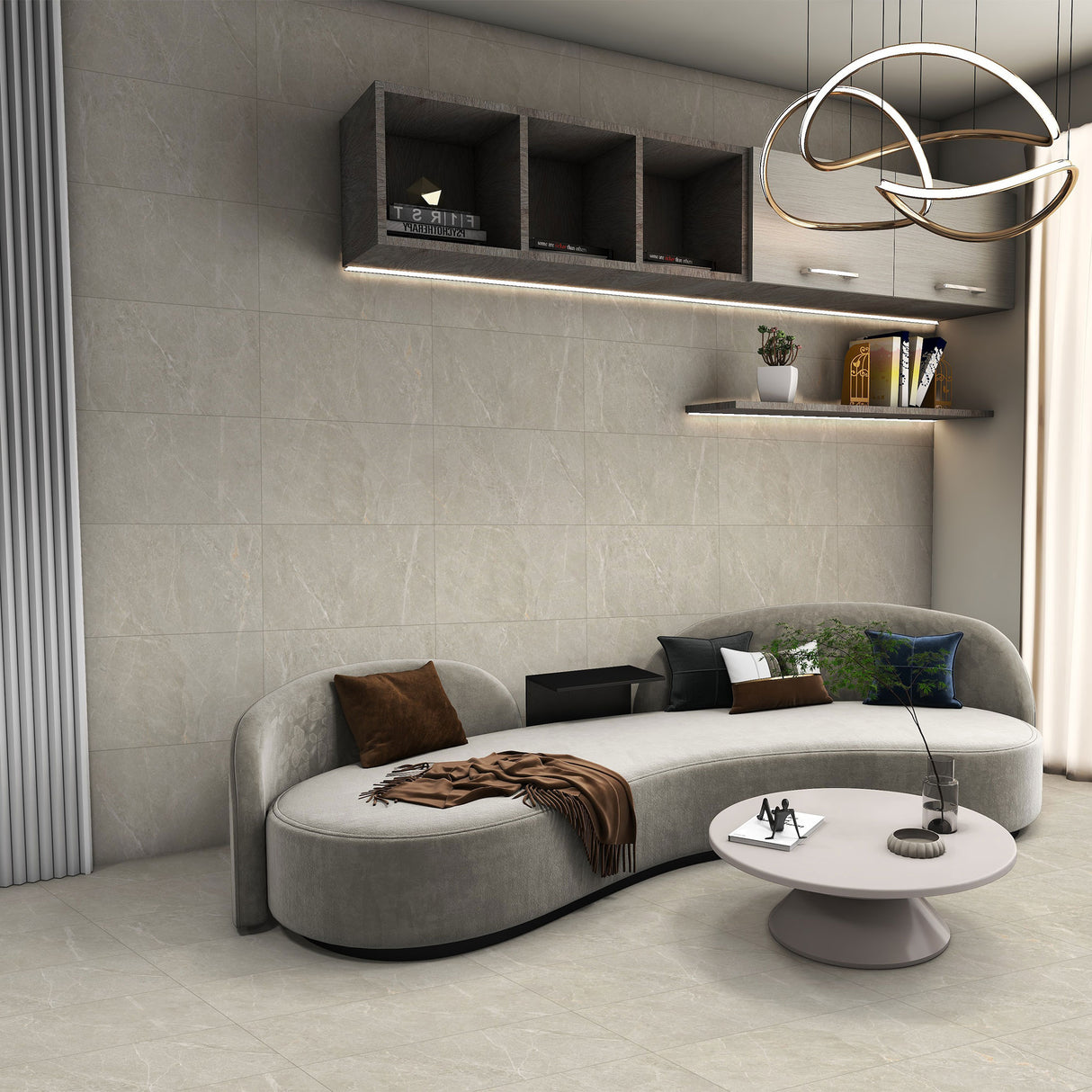 Lorano Silver tiles on wall and floor