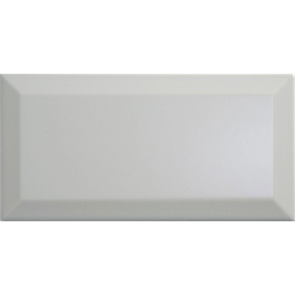 Metro Light Grey Gloss Ceramic Wall Tile 100 x 200mm