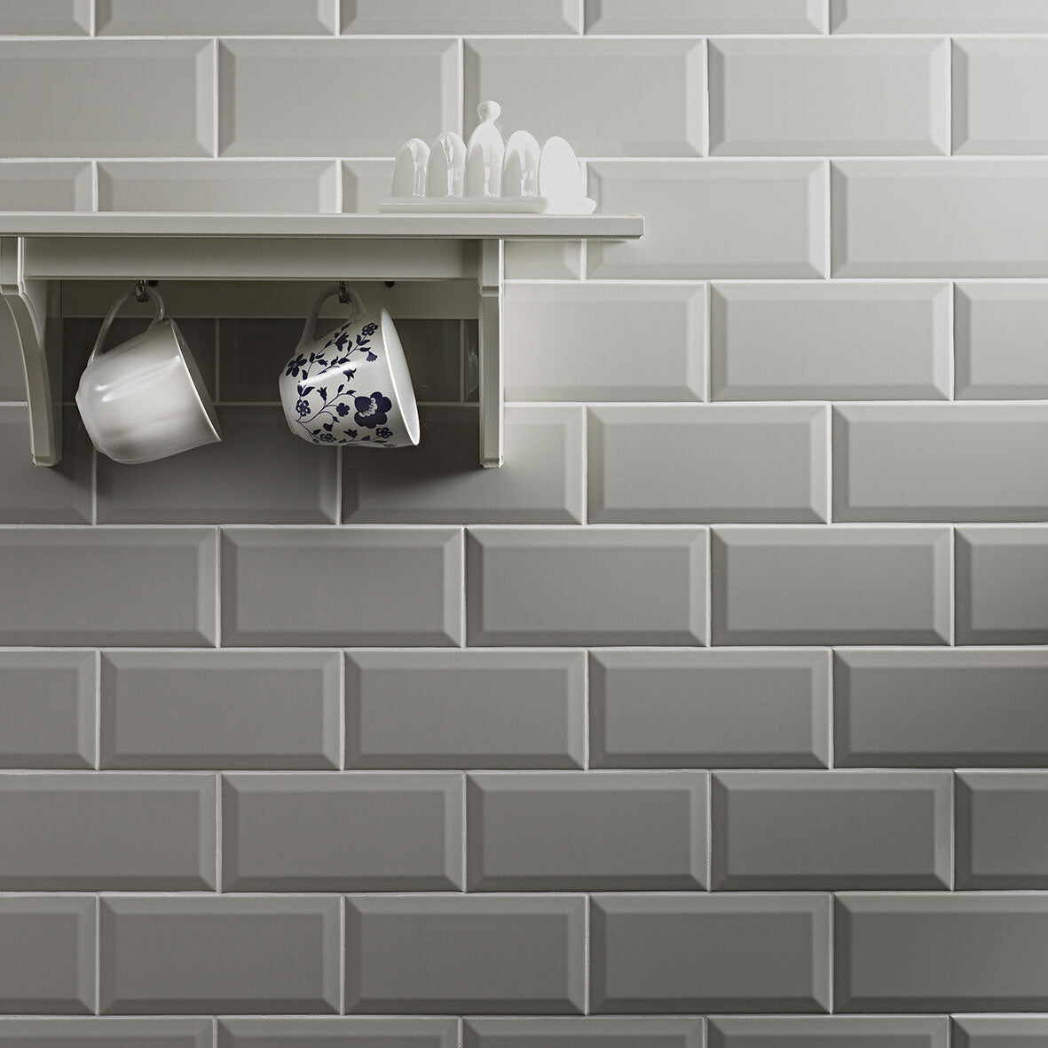 Metro Light Grey Gloss Ceramic Wall Tiles