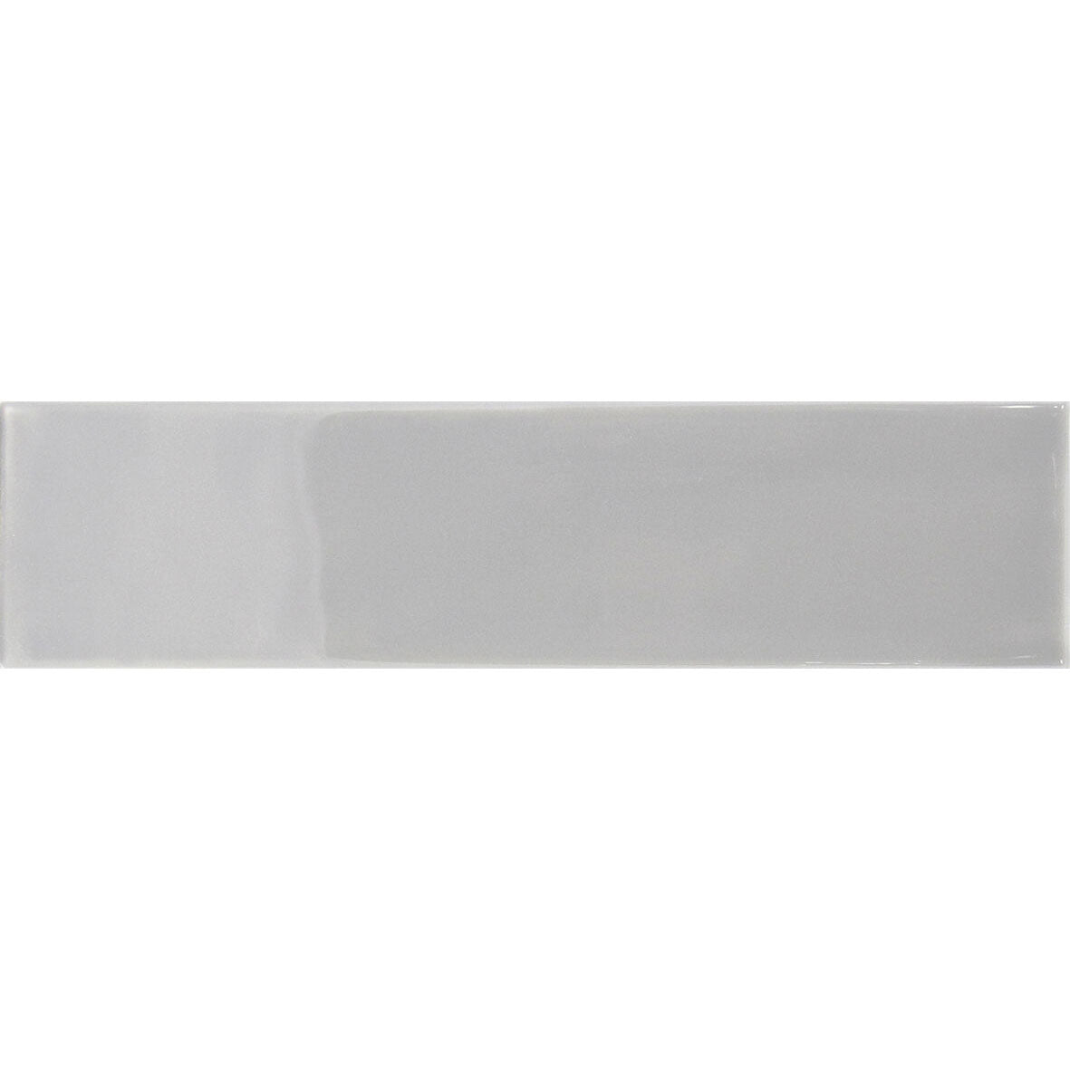 Mira Plain Grey Gloss Ceramic Wall Tile 75 x 300mm