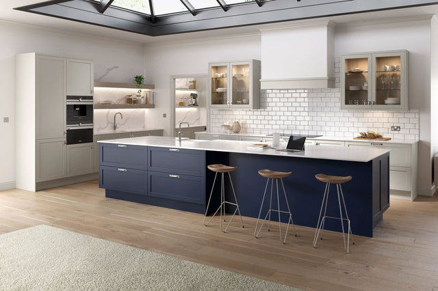 Omega Sheraton Monarch Light Grey & Indigo Blue