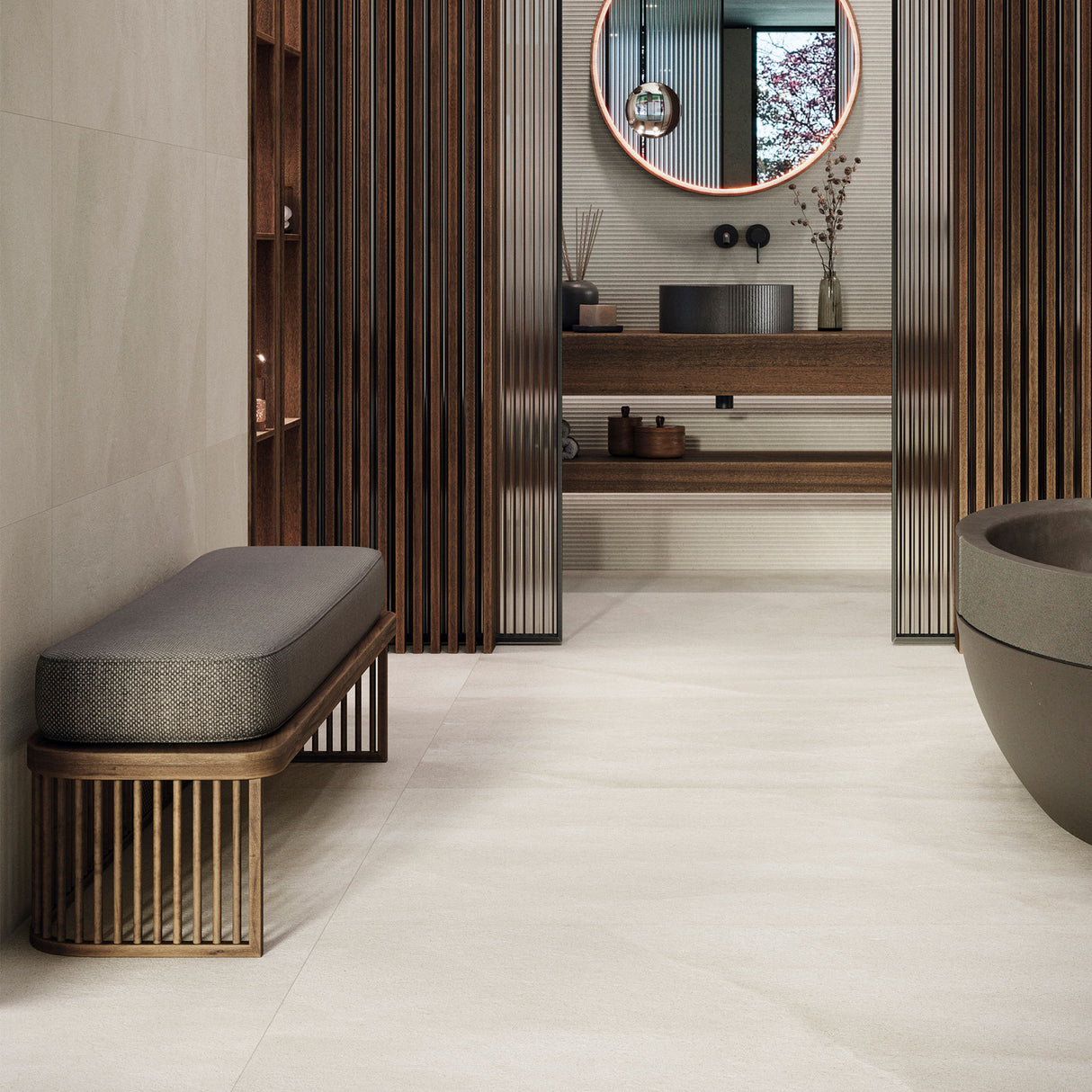 Porcelanosa Limestone Bone Wall Tiles