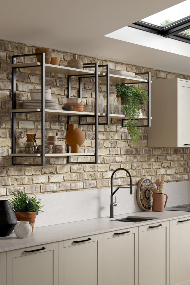 Omega Novus Sovereign Limestone with Shelving