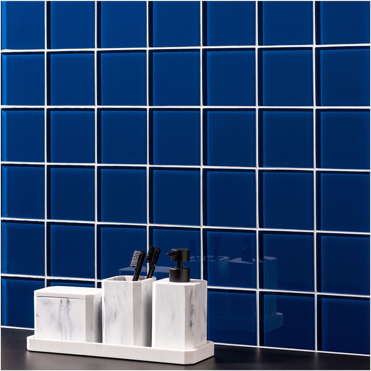 Spectrum Glass Midnight Clear Glass Tiles
