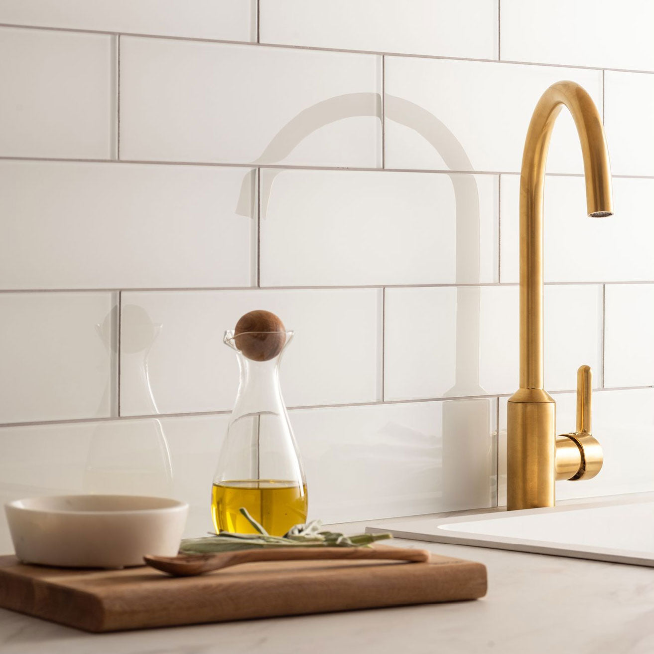 Spectrum Glass Veil Clear Glass Tiles