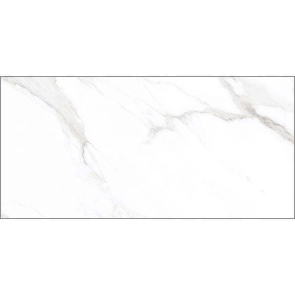 Statuario Mercury White Rectified Polished Tile 30 x 60cm