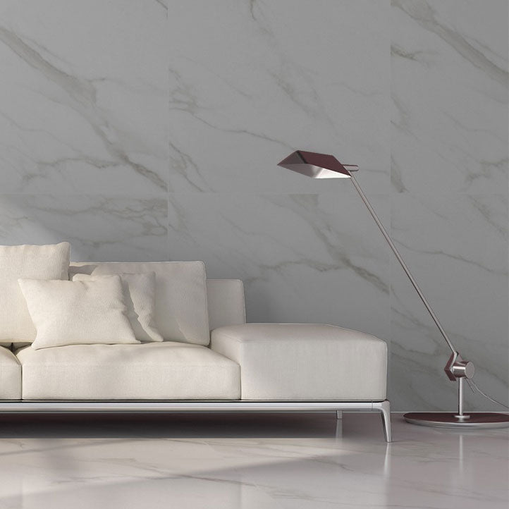 Statuario Mercury White tiles (larger format shown)