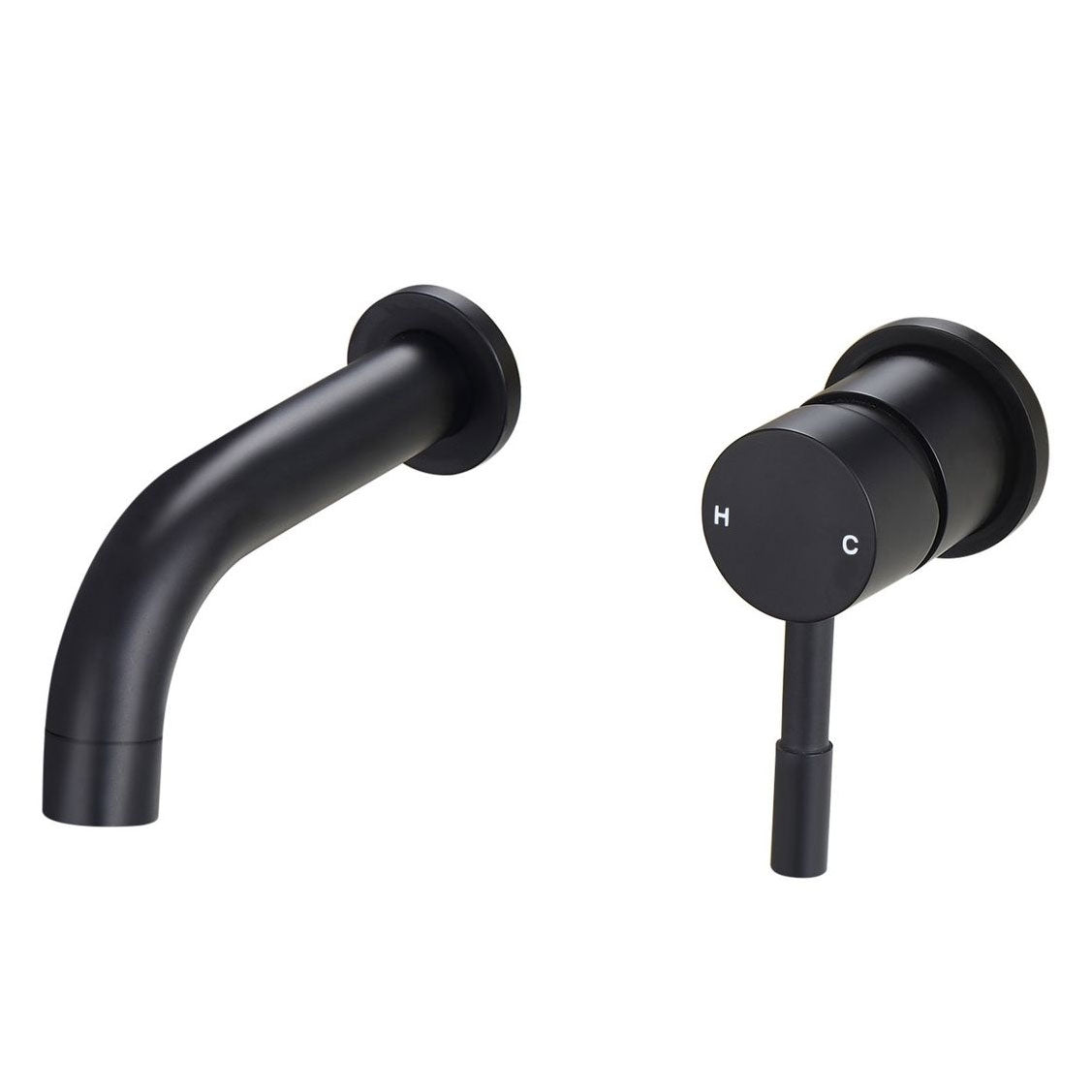 Tabo Hero Matt Black Wall Mounted Basin Mixer Tap