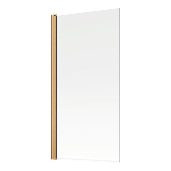 Tabo Single Straight Brushed Bronze Bath Screen