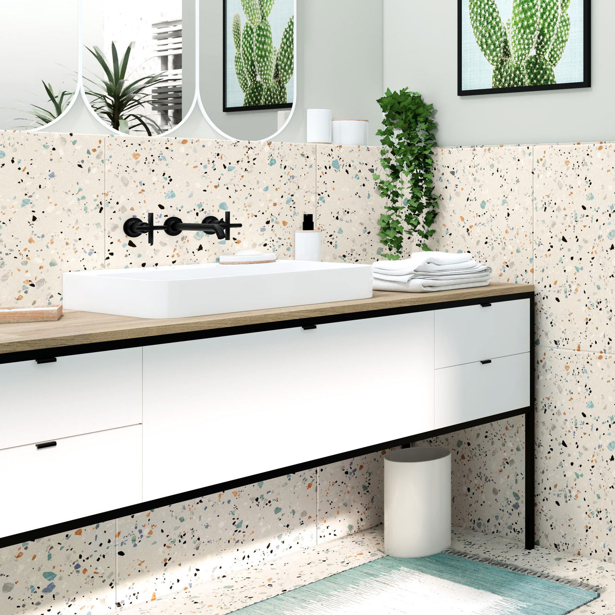 Tiva Nude tile in bathroom