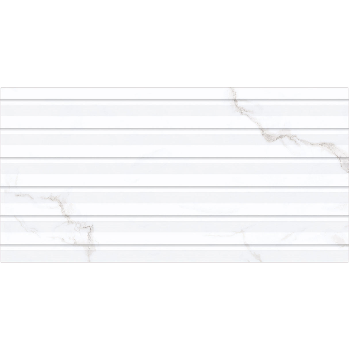 Toledo White Decor Matt Wall Tile 30 x 60cm