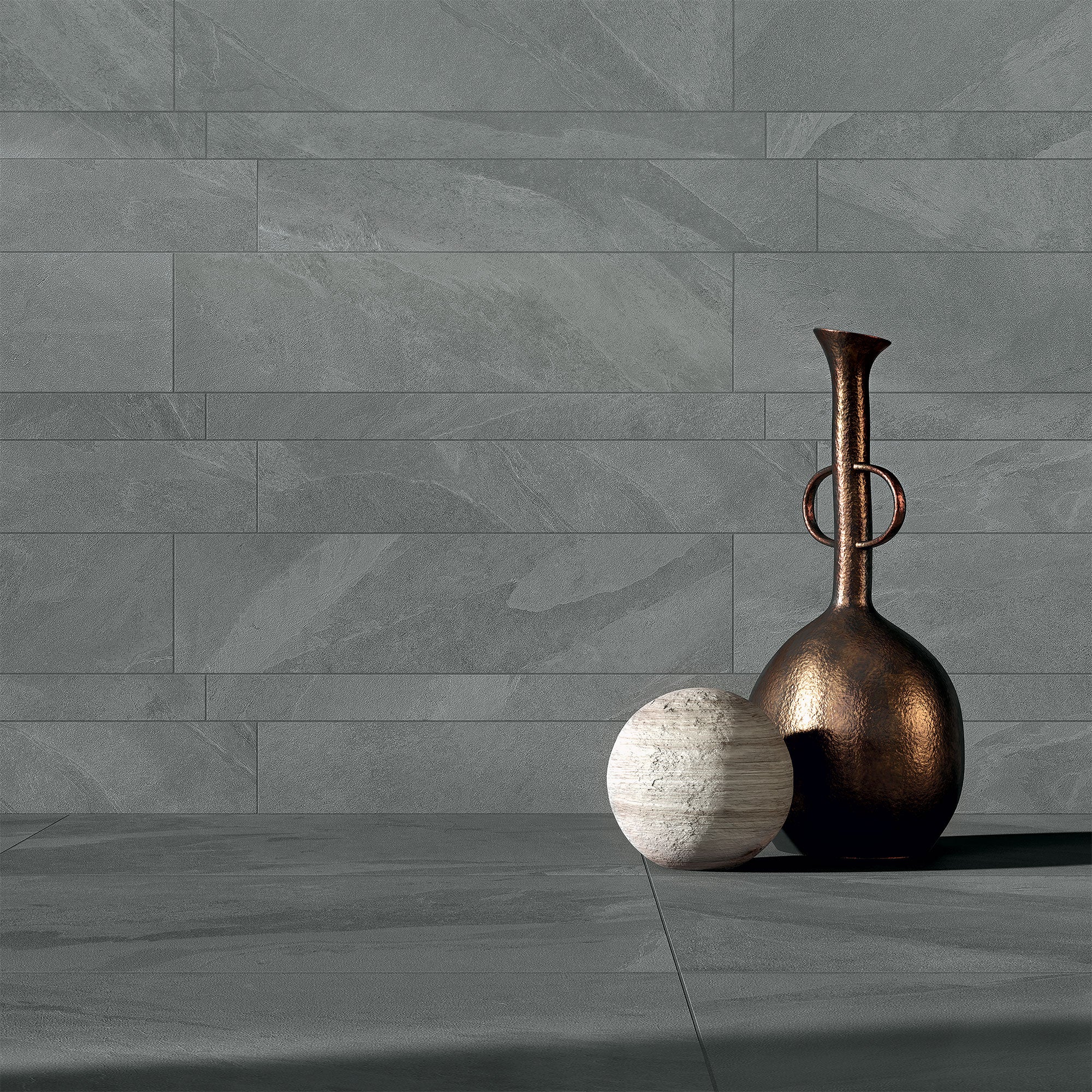 Unicom Starker Brazilian Slate Elephant Grey Rett Tiles
