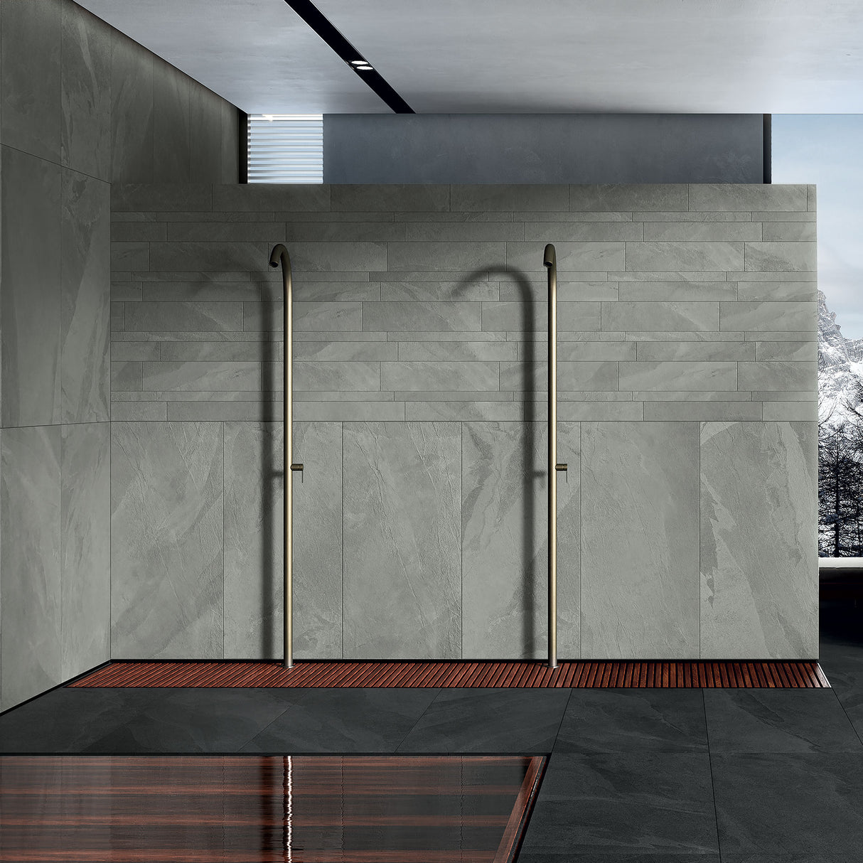 Unicom Starker Brazilian Slate Silk Grey Rett Tiles
